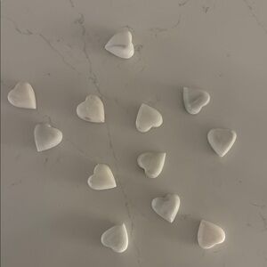 White Heart Shaped Stones
